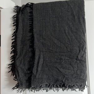 Aritzia Dark Grey Blanket Scarf
